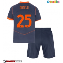 Otroške Nogometnih dresov Inter Milan Manuel Akanji #25 Tretji 2025-26 Kratki rokavi (+ hlače)